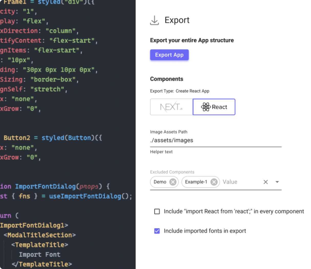 Figma to Code Export